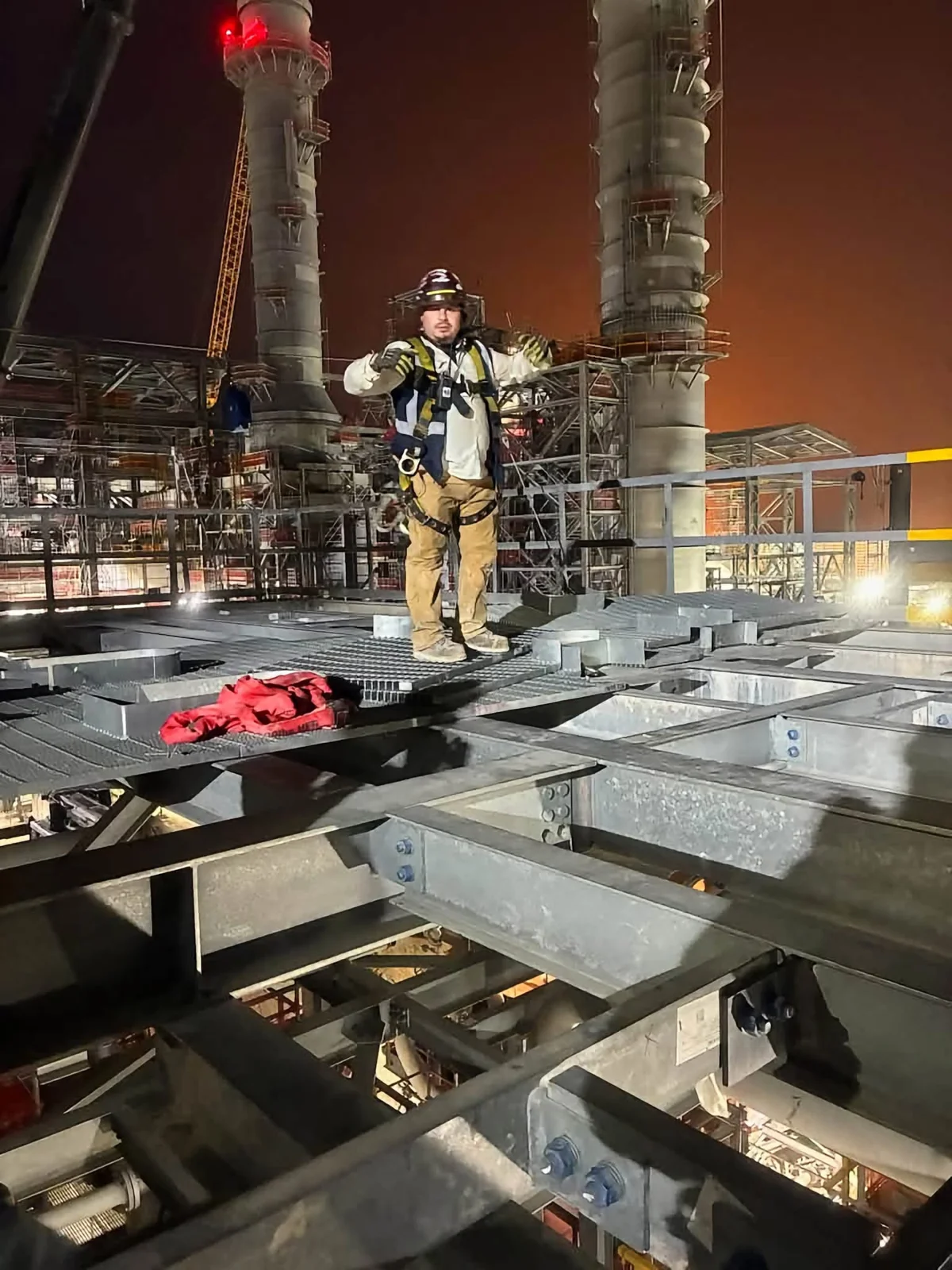 Instrumentation technician working in an industrial facility