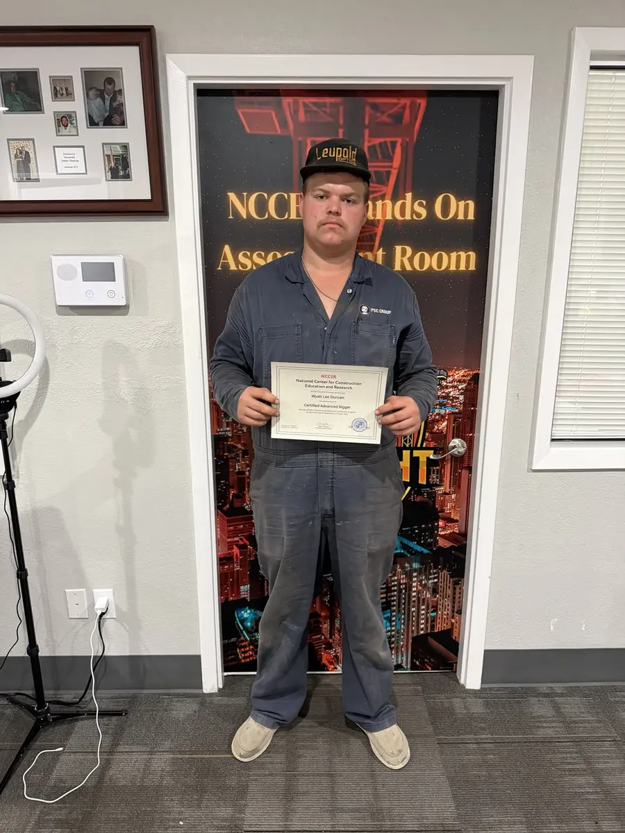 Rig Right Texas NCCER Advanced Rigger graduate