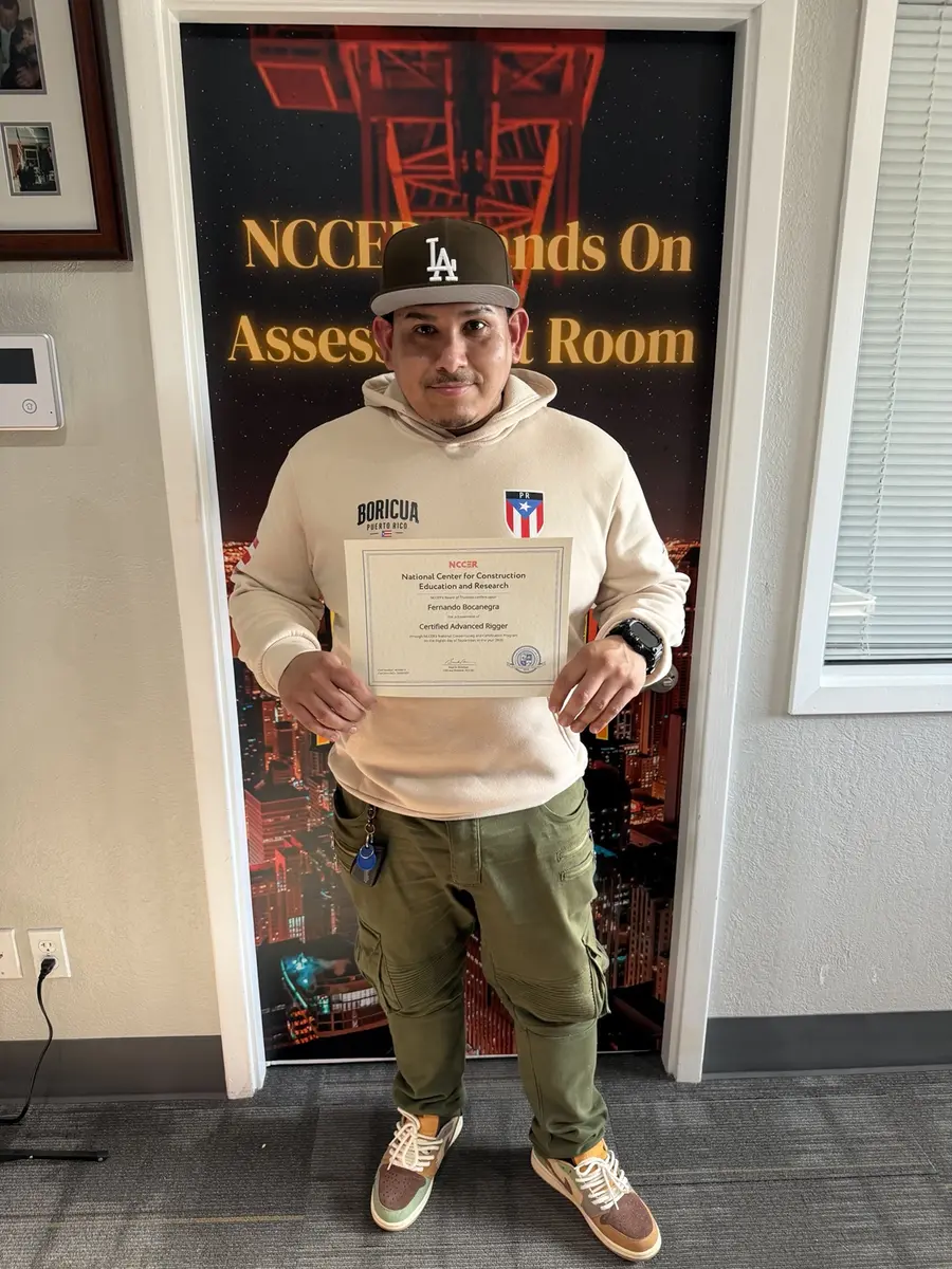 Rig Right Texas NCCER Advanced Rigger graduate