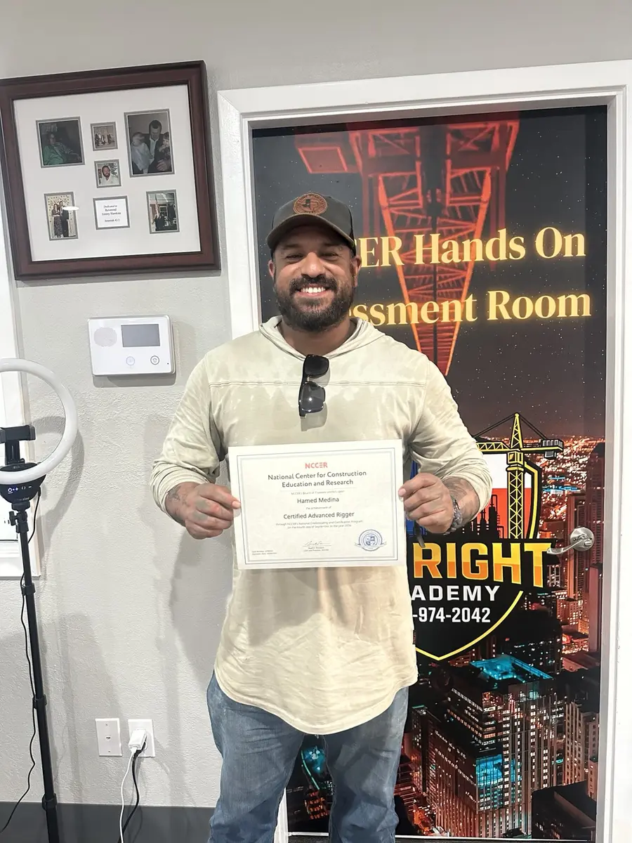 Rig Right Texas NCCER Advanced Rigger graduate