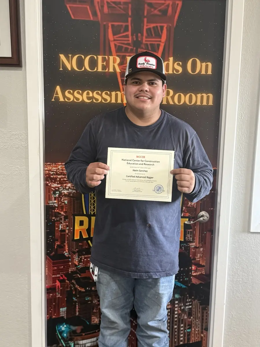 Rig Right Texas NCCER Advanced Rigger graduate