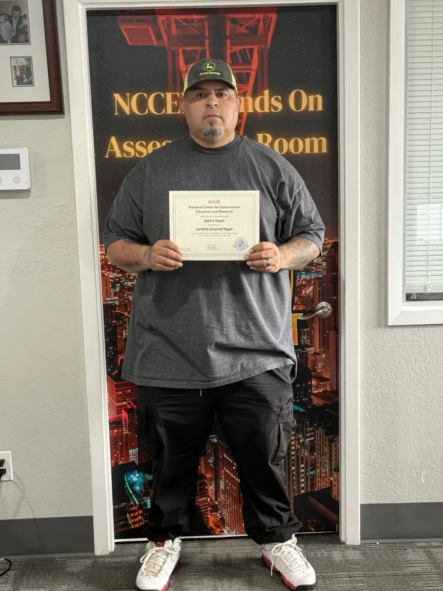Rig Right Texas NCCER Advanced Rigger graduate