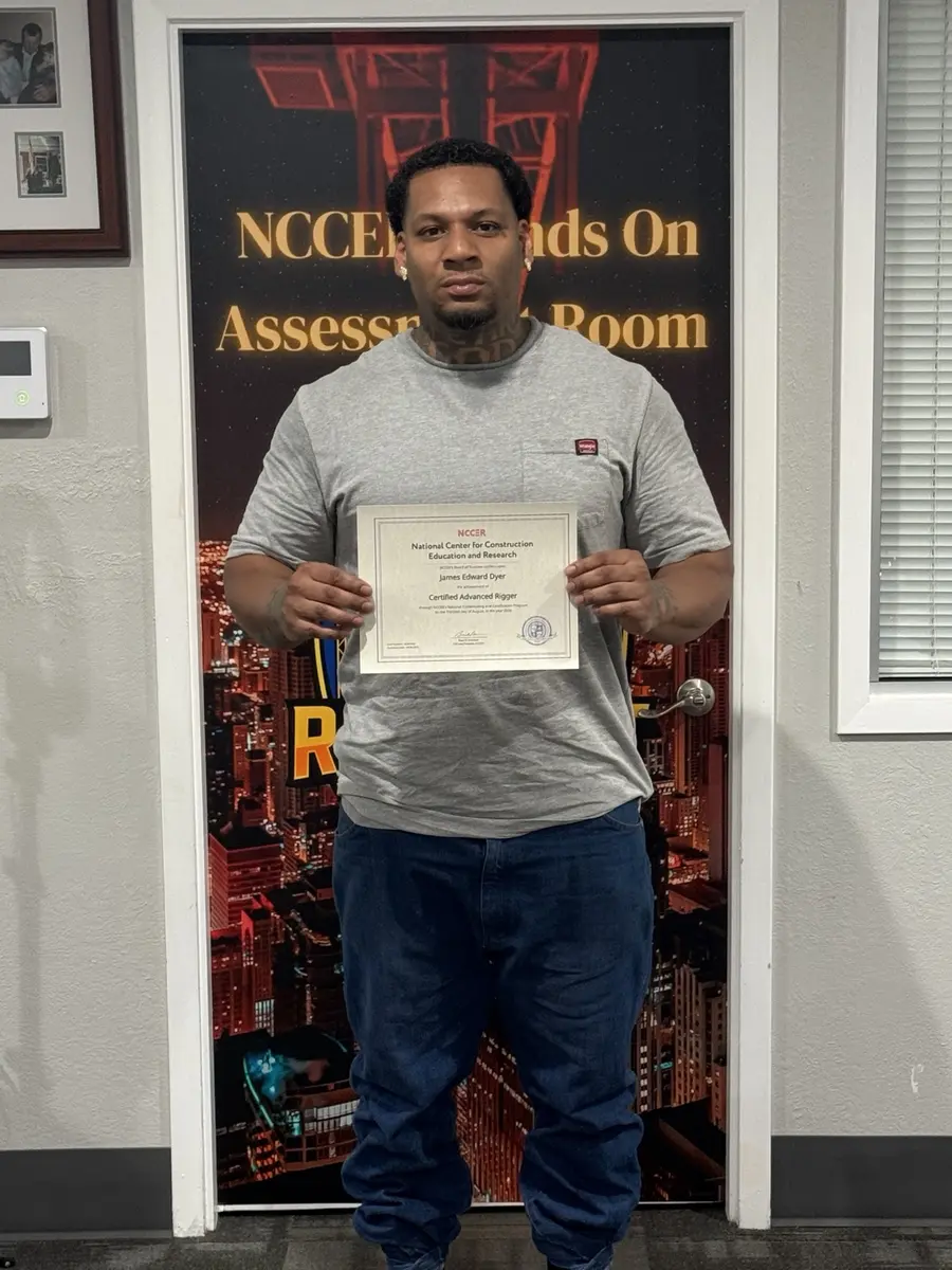 Rig Right Texas NCCER Advanced Rigger graduate