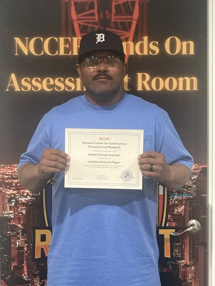 Rig Right Texas NCCER Advanced Rigger graduate