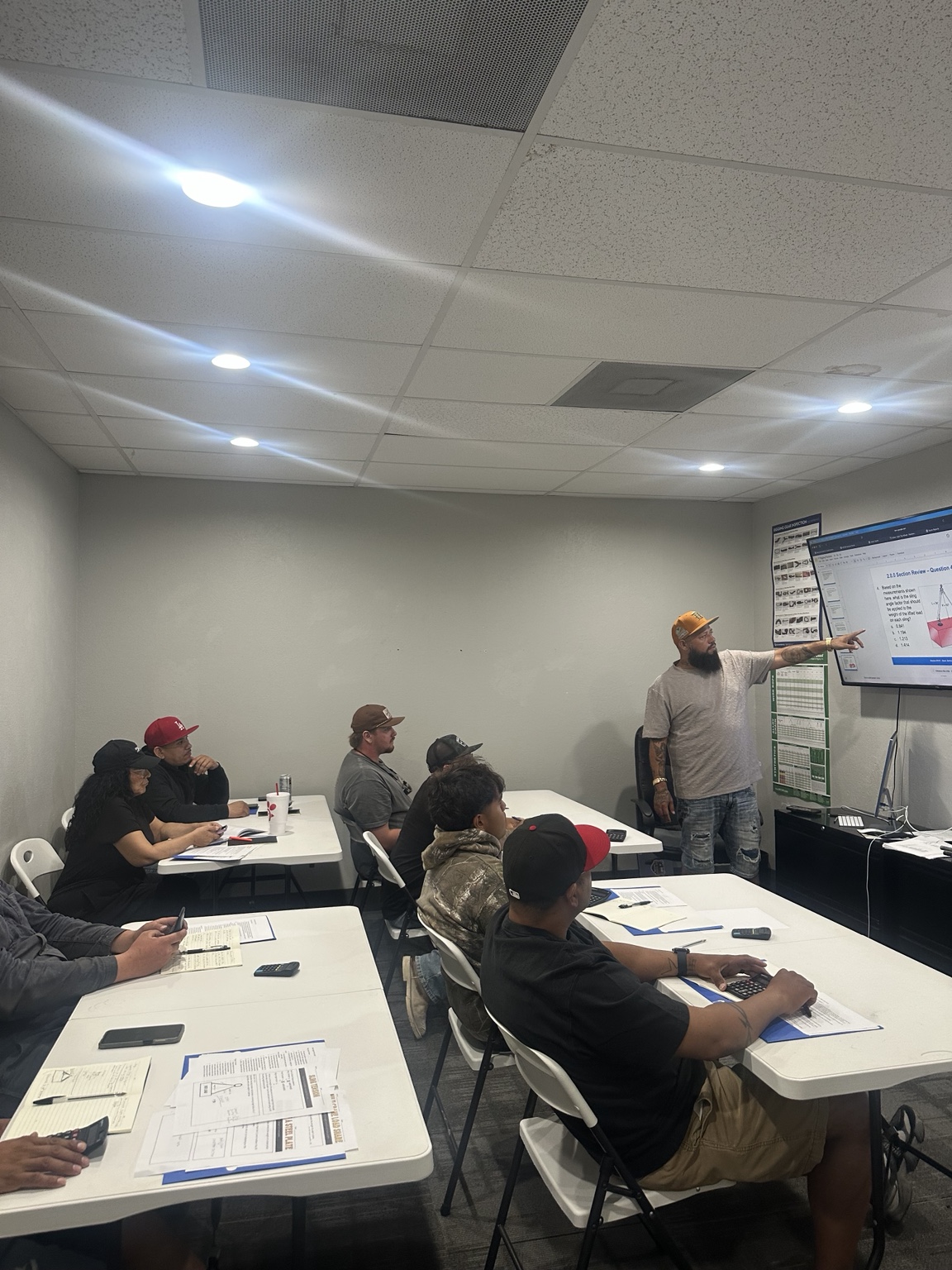 Mike teaching an instructor-led rigging class at Rig Right Texas