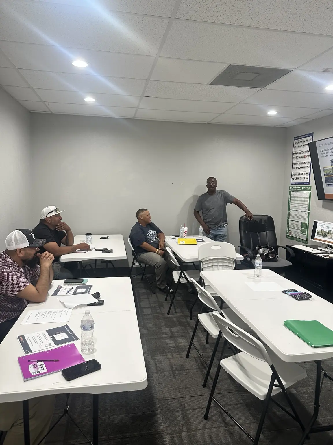 Clarence Thompson teaching a safety class