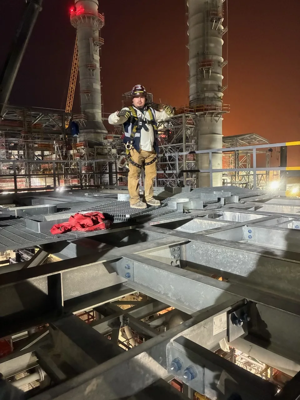 Industrial worker on a plant jobsite