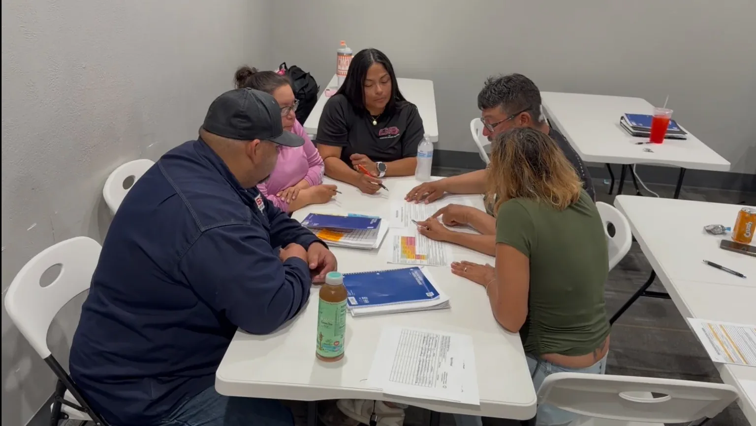 Safety students working together