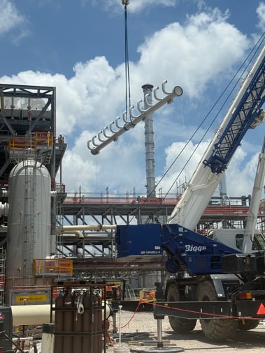 Hands-on rigging training for construction employees at Rig Right Texas