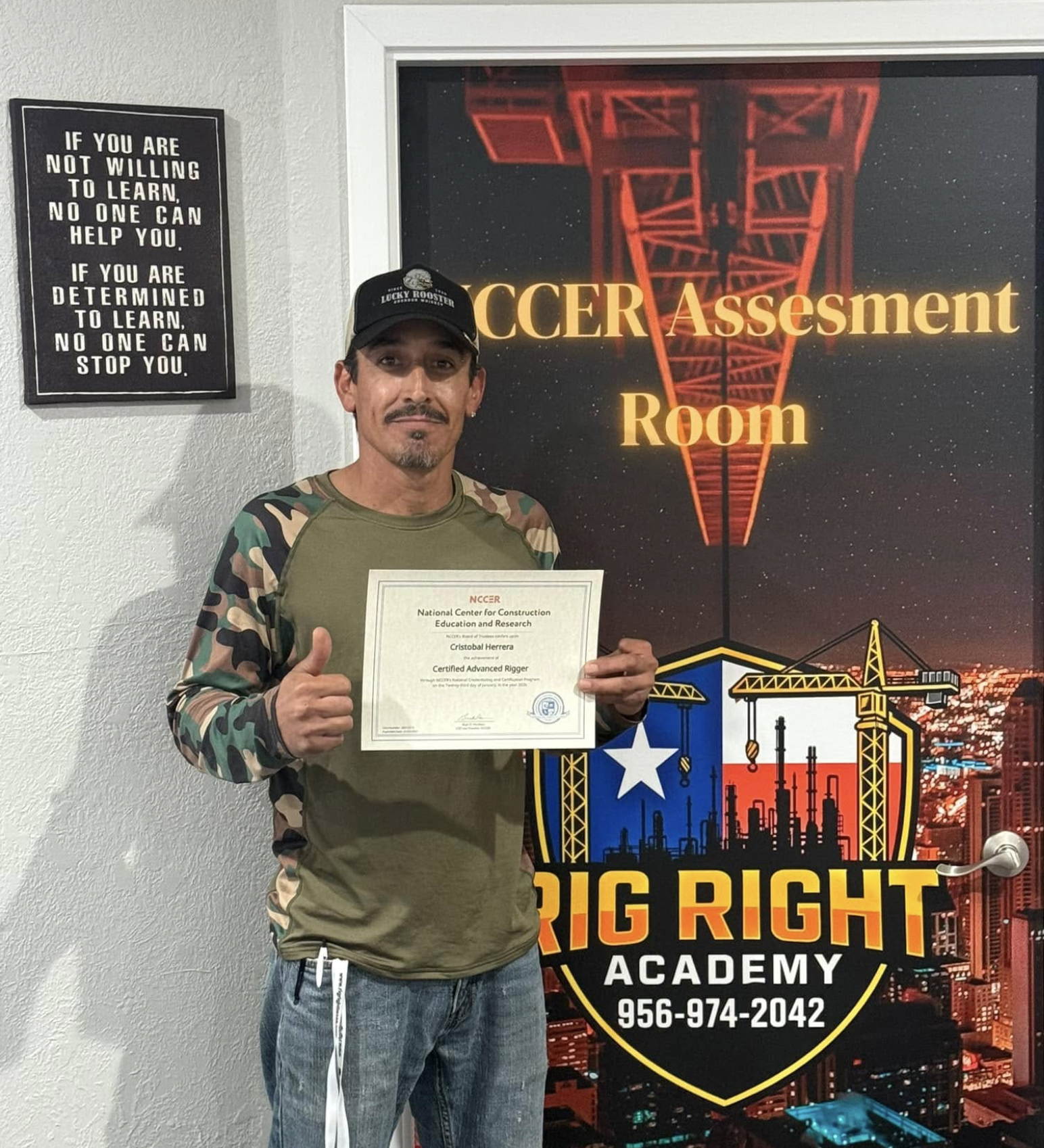 Advanced Rigger training student