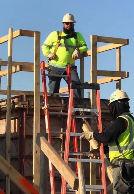 Mike Sanchez applying rigging and industrial craft experience in the field